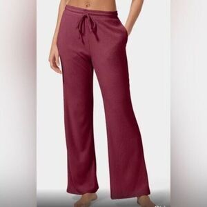 NWT Tommy John Women’s Maroon Ribbed Lounge Pants - Size XS